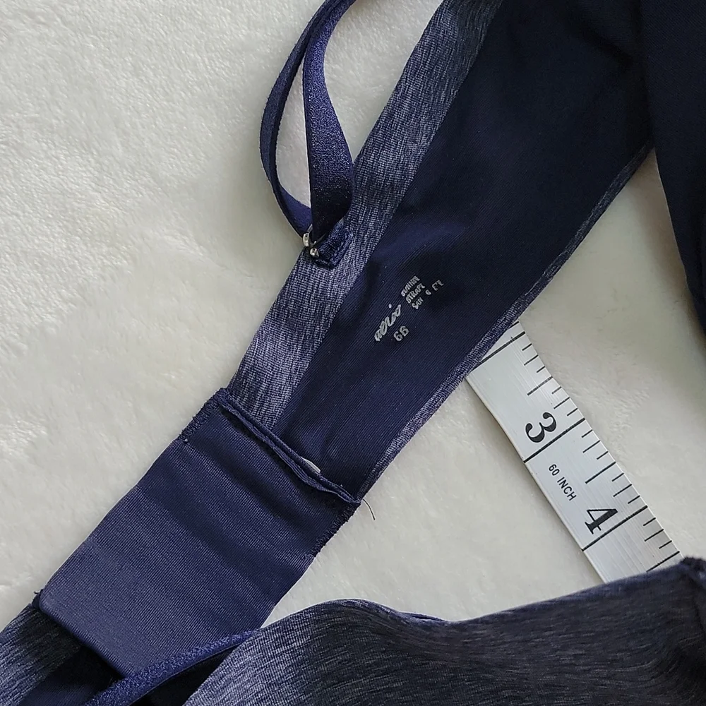 🧸 AERIE HEATHER NAVY DARK BLUE STRAPLESS OR STRAP T SHIRT COMFORT EVERYDAY BRA - Picture 5 of 8